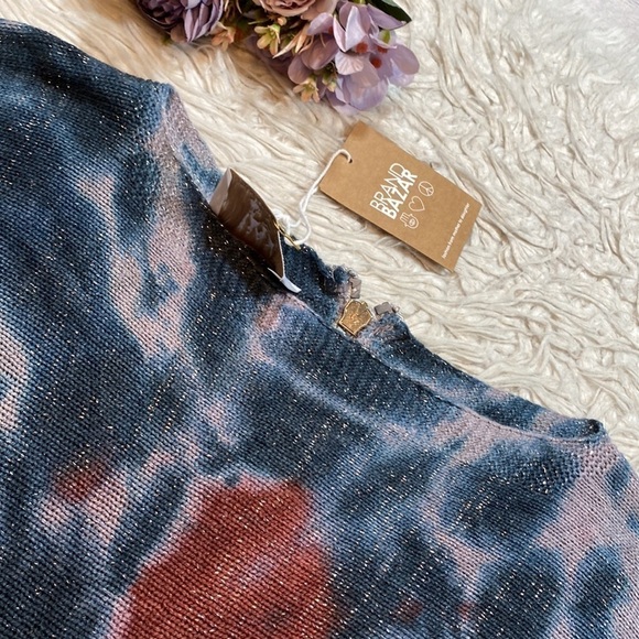 NWT Brand Bazar Tie Dye Zip Top sz OS - Picture 4 of 10